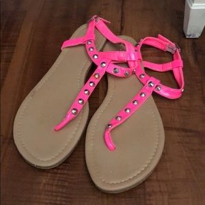 Pink flip flops